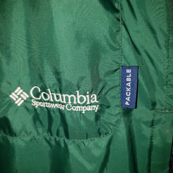 Columbia Zip Up Hooded Windbreaker Packable Rain Jacket Women's Size Large - Picture 4 of 8